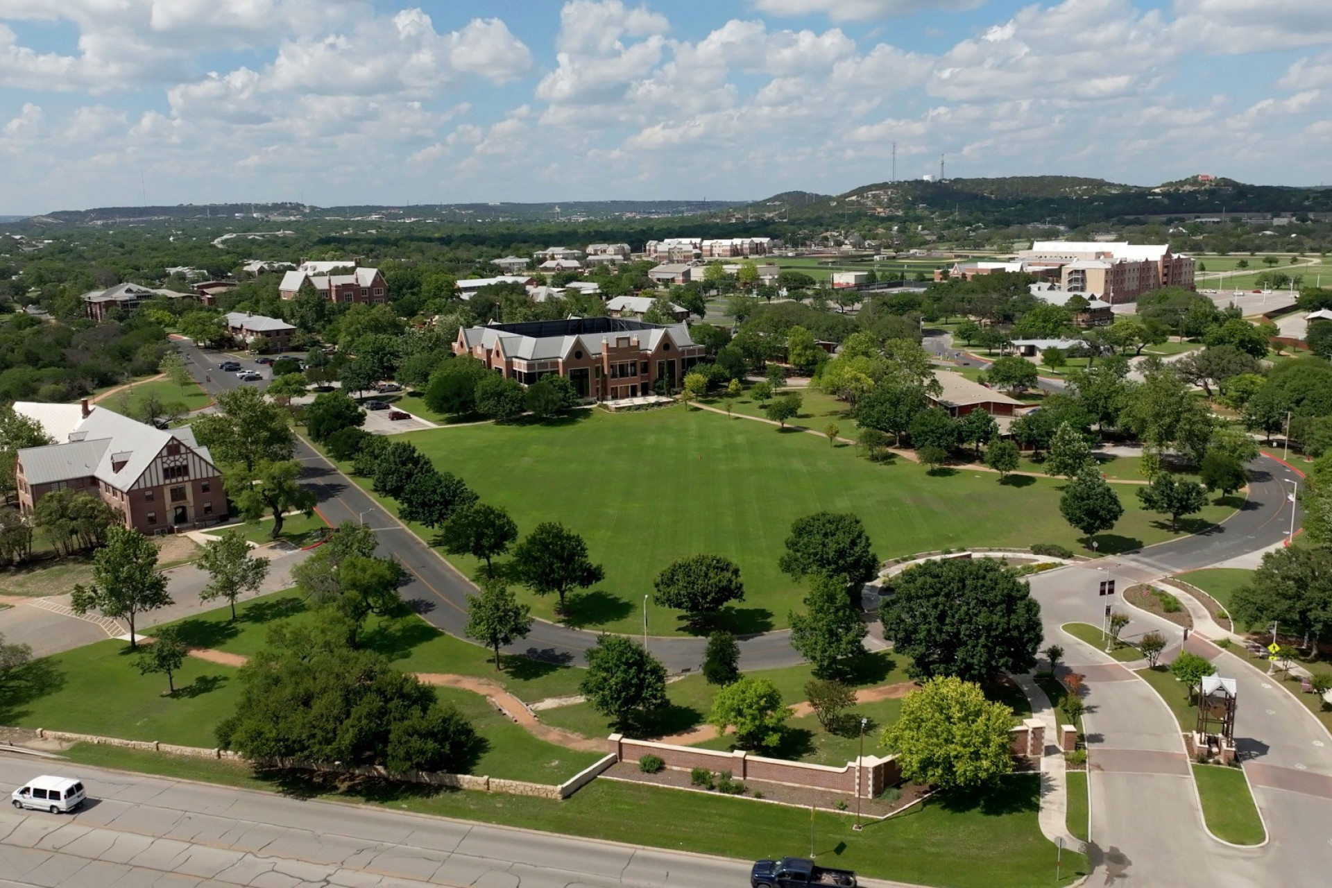 Aerial view of Kerville park