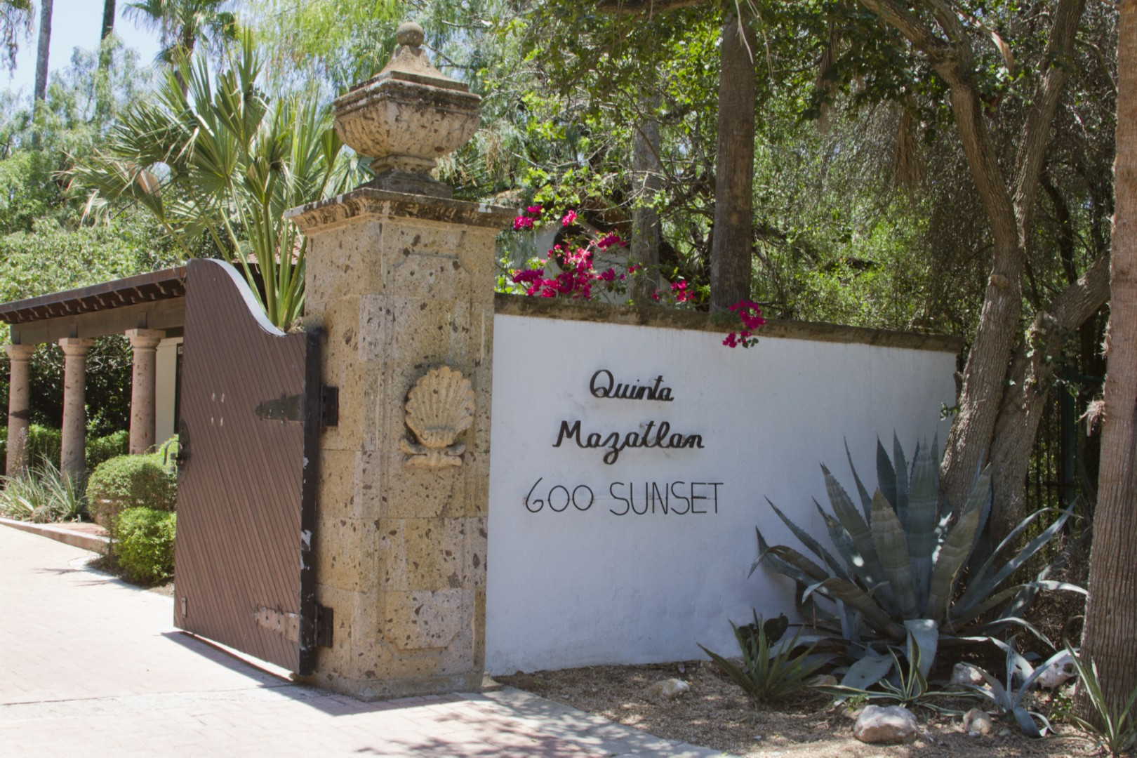 Front gate of Quinta Mazatlan