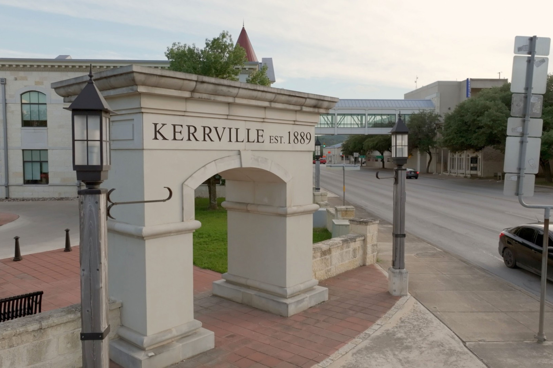 Kerville stone sign